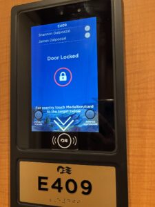 electronic entry to cruise ship stateroom