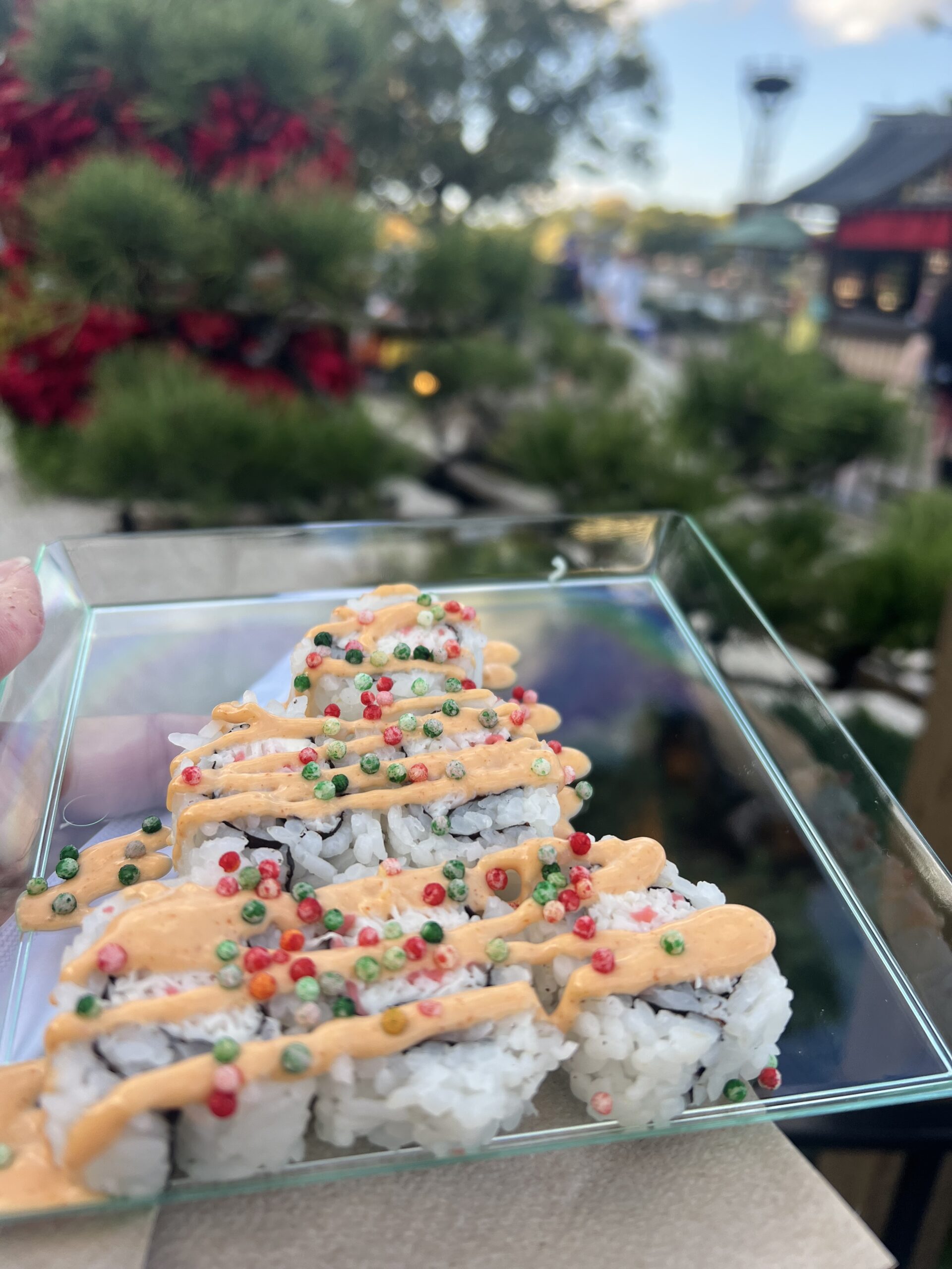 Epcot Festival of the Holidays Sushi Tree