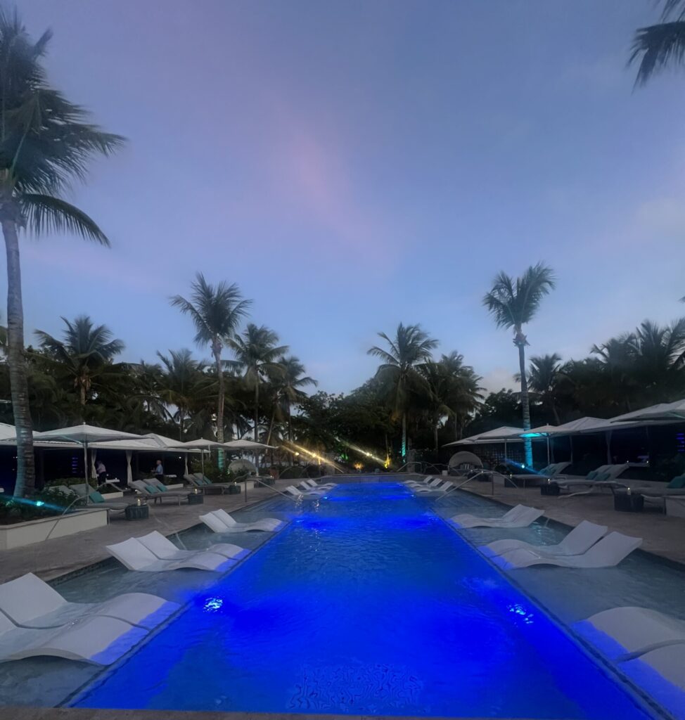 Serenity Coconut Bay St Lucia Pool Night