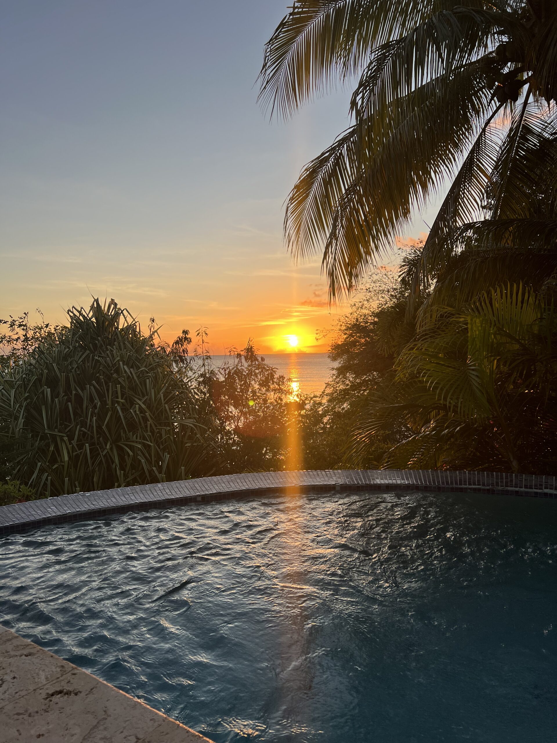 Calabash Cove Resort St Lucia Cottage Romantic Plunge Pool Sunset